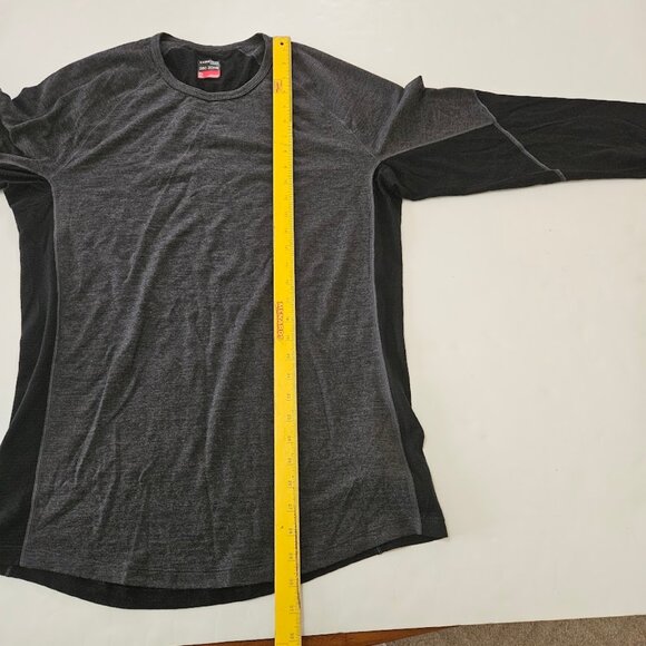 Icebreaker Men’s 260 Zone Merino Base Layer Long Sleeve Crewneck Gray Black XL - Picture 12 of 12
